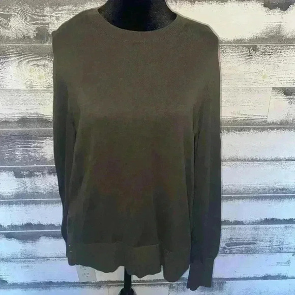 Michael Kors Green Blouse with Gold Buttons size XL - Picture 2 of 5